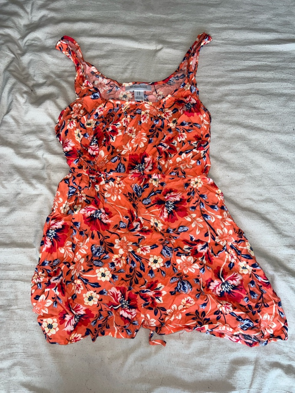 Motherhood Maternity Orange Floral Sleeveless top